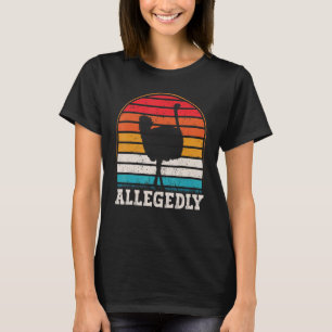 Angeblich Strauß Retro Vintage Strauß T-Shirt