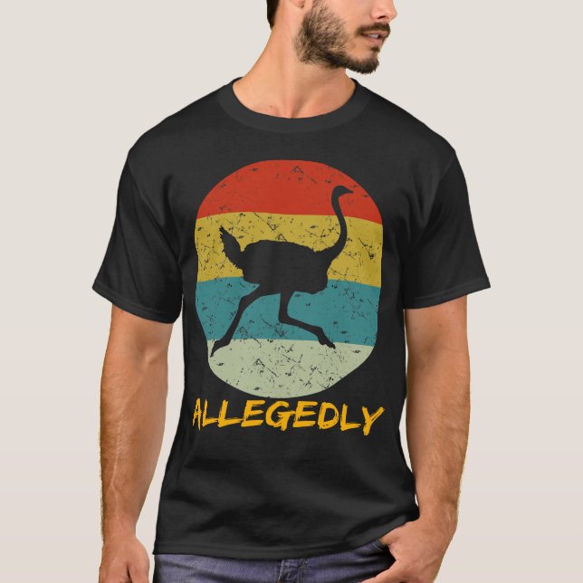 Angeblich StraußenVintag T-Shirt (Vorderseite)