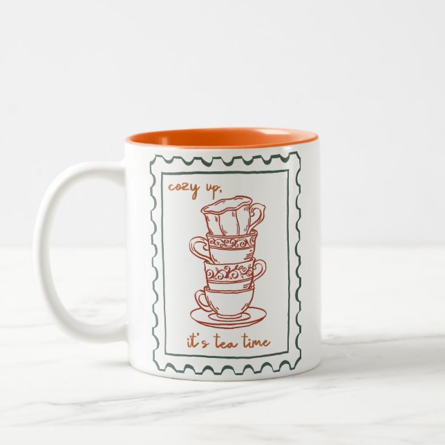 Angebot fallen zweifarbige tasse (Links)