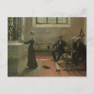 Angebot für die Jungfrau am Tag nach dem Postkarte