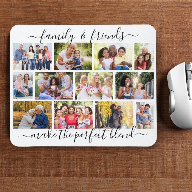 Angebot für Familie und Freunde 12 FotoCollage wei Mousepad (Von Creator hochgeladen)