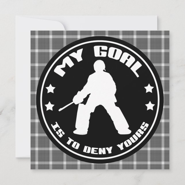 Angebot für Feldhockey-Goalie Einladung (Vorderseite)