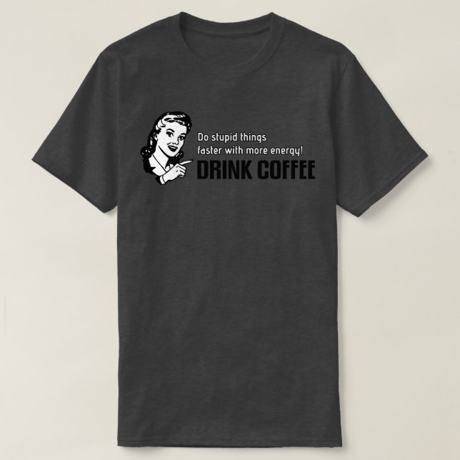 Angebot für Retro-Kaffee T-Shirt (Design vorne)