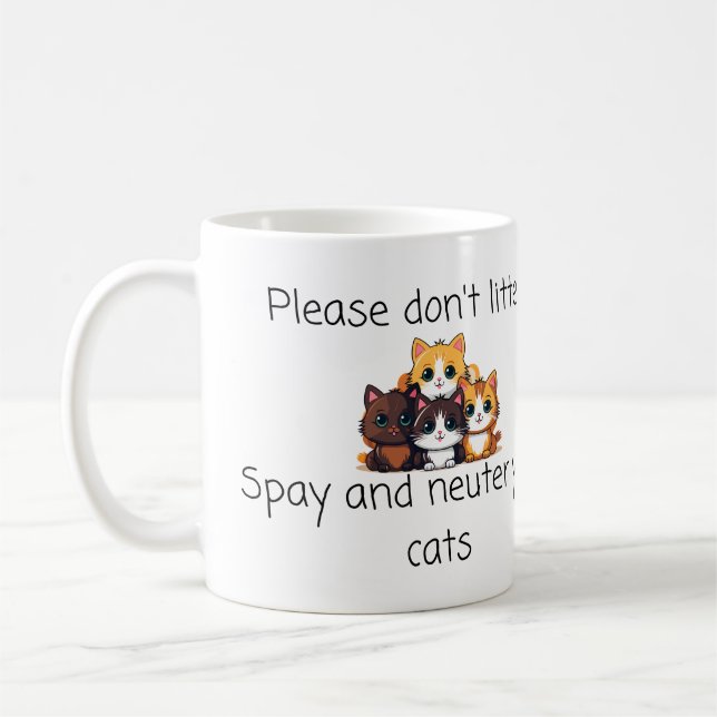 Angebot für Tierärzte: Bitte nicht abwerfen, spay  Kaffeetasse (Links)