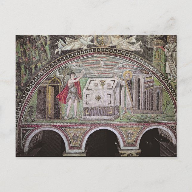 Angebot von Abel und Melchisedech im Altar Postkarte (Vorderseite)