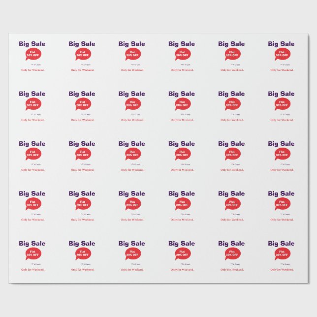 Angebot zum großen Schlussverkauf Wochenende Unter Geschenkpapier (Flach)