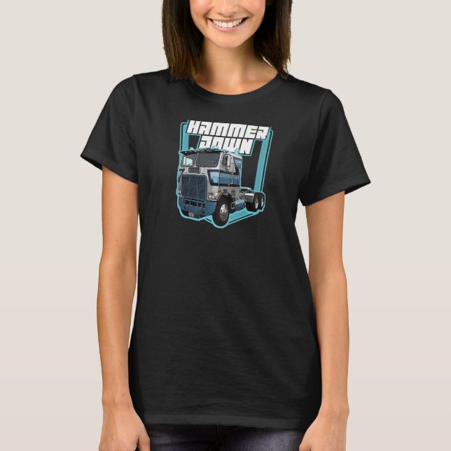 Angebotshammer eines Lastwagenfahrers oder Lastwag T-Shirt (Vorderseite)