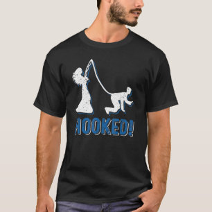 Angebrannter Braut Bräutigam Neue Hochzeit Angeln T-Shirt