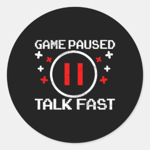 Angebrochener Talk Fast Video Game Player Console Runder Aufkleber