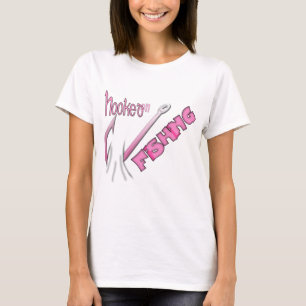 Angefangen beim Fischen rosa Hook T-Shirt