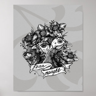 ANGEFÜHL NAUGHT: Guinea Tattoo Art mit Hintergrund Poster