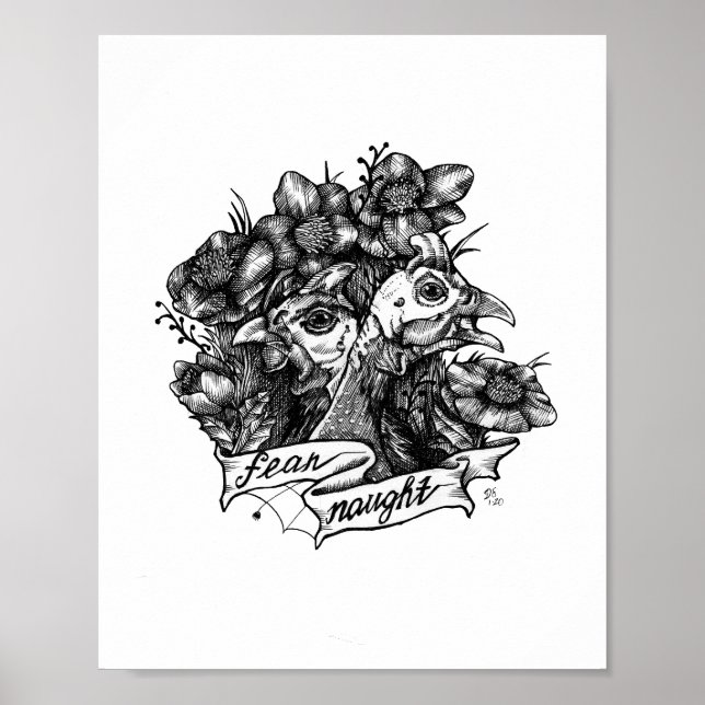 ANGEFÜHRT: Guinea Tattoo Art (weißer Hintergrund) Poster (Vorne)