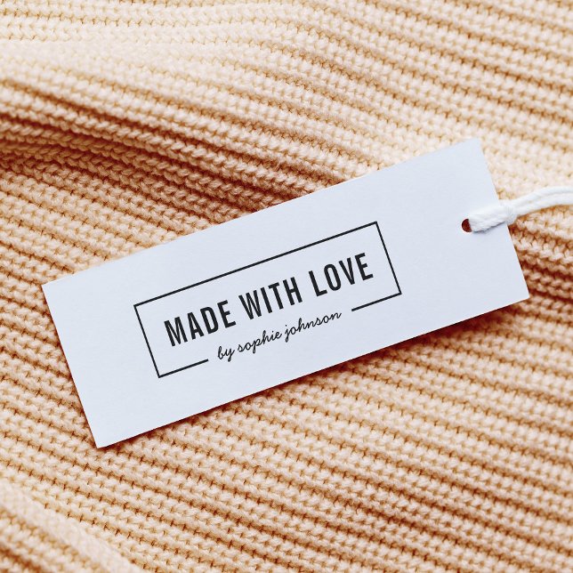 Angegrenzter moderner Fett- und Skriptname Made wi Permastempel (Von Creator hochgeladen)