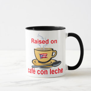 angehoben auf Cafébetrug leche Tasse