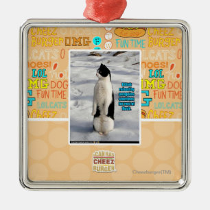 Angehoben durch Pinguine Silbernes Ornament