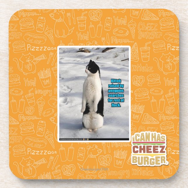 Angehoben durch Pinguine Untersetzer (Vorderseite)