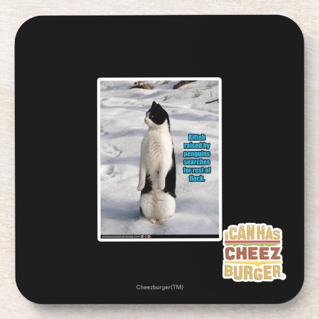 Angehoben durch Pinguine Untersetzer (Vorderseite)