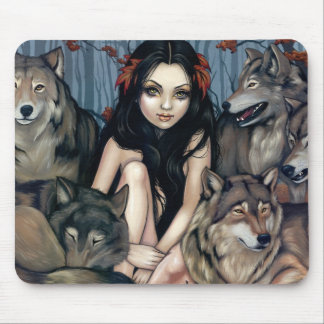 "Angehoben durch Wölfe" Mousepad
