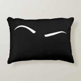Angehobene Augenbraue (weiß) Dekokissen