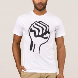 Angehobene Faust des Protest-T - Shirt
