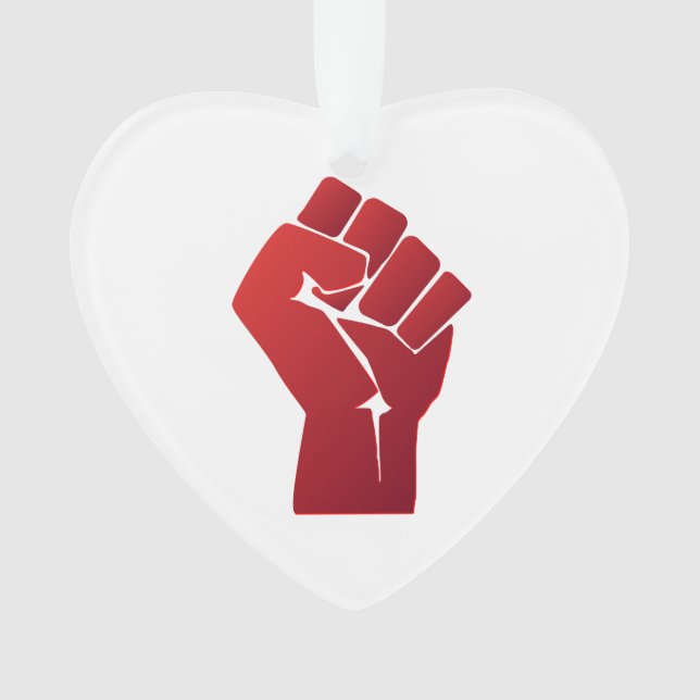 Angehobene rote Steigungs-Faust Ornament (Vorderseite)