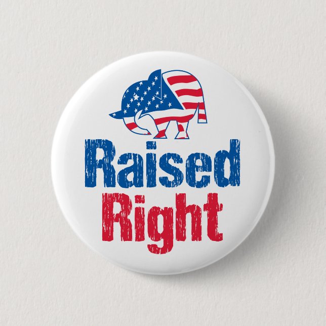 Angehobener nach rechts - Republikaner Button (Vorderseite)