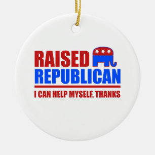 Angehobener Republikaner. Ich kann mir helfen Keramik Ornament