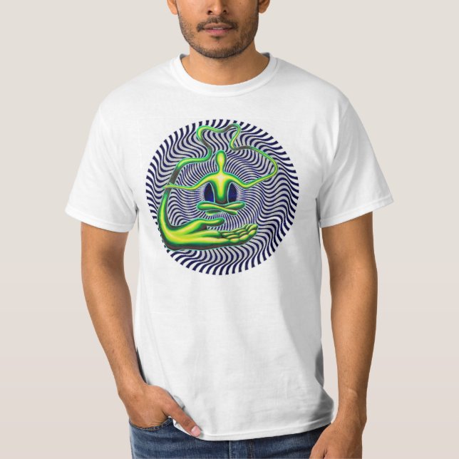 Angehobener und verdrehter Anblick T-Shirt (Vorderseite)