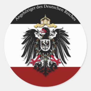 Angehöriger DES Deutschen Reiches Runder Aufkleber