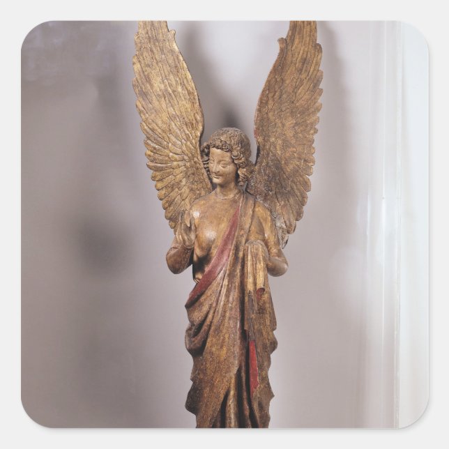 Angel, 1260-70, aus der Kirche von Saudemont Quadratischer Aufkleber (Vorderseite)
