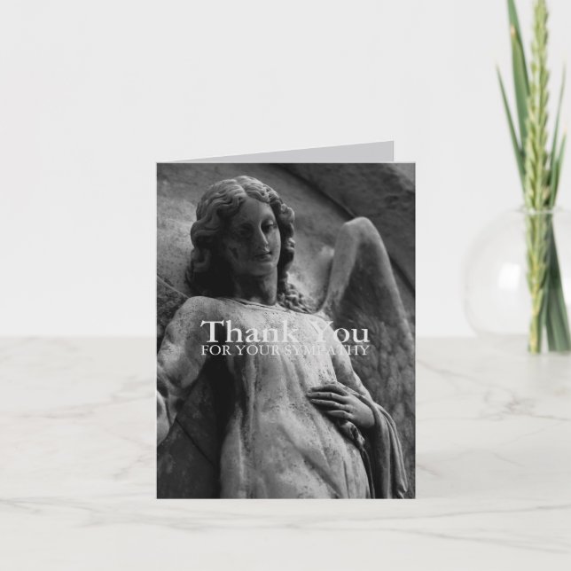 Angel 4 Christlich Memorial Beileid Vielen Dank Dankeskarte (Vorderseite)