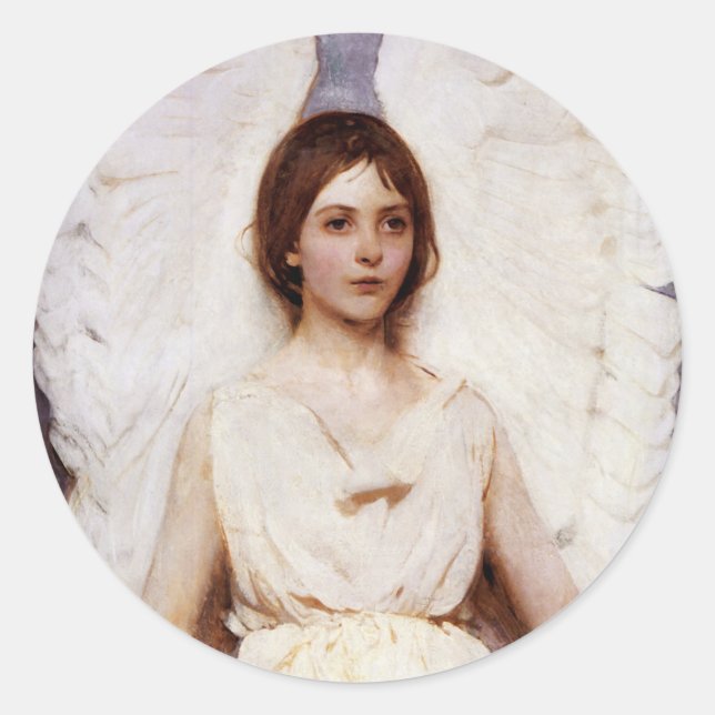 Angel, Abbott Handerson Thayer Fine Art Runder Aufkleber (Vorderseite)