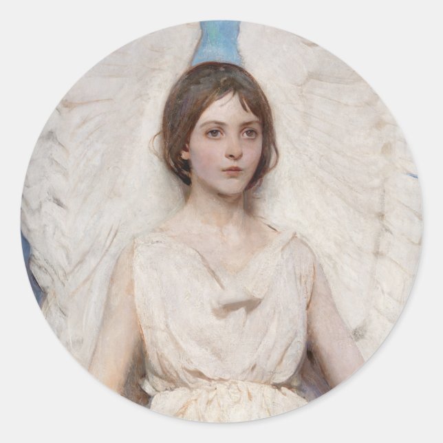 Angel - Abbott Handerson Thayer Runder Aufkleber (Vorderseite)