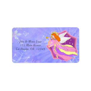 Angel Adressaufkleber