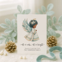 Angel All is Calm All is Bright Nativity Christmas