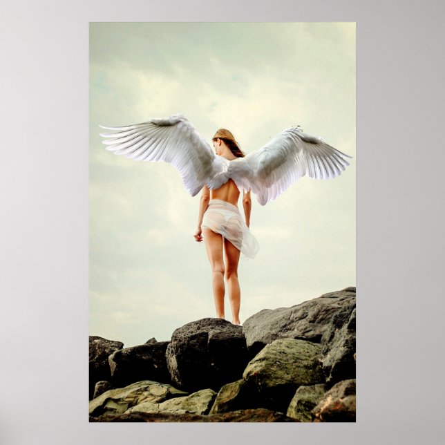 Angel am Strand Poster (Vorne)