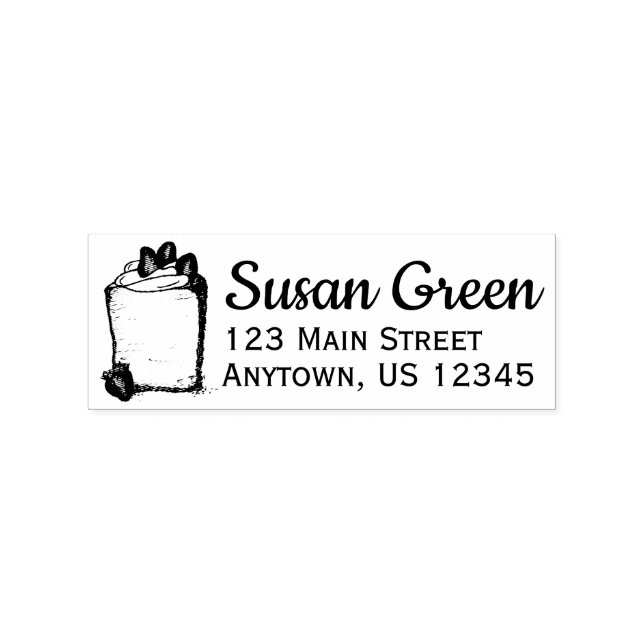 Angel Angelfood Food Cake Slice Strawberry Dessert Gummistempel (Prägung)