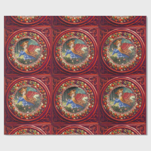 Angel Ansammlung Blume Rote Blüte Weihnachten Geschenkpapier