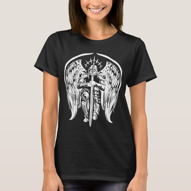 Angel Archangel Michael Warrior Gift T-Shirt (Vorderseite)