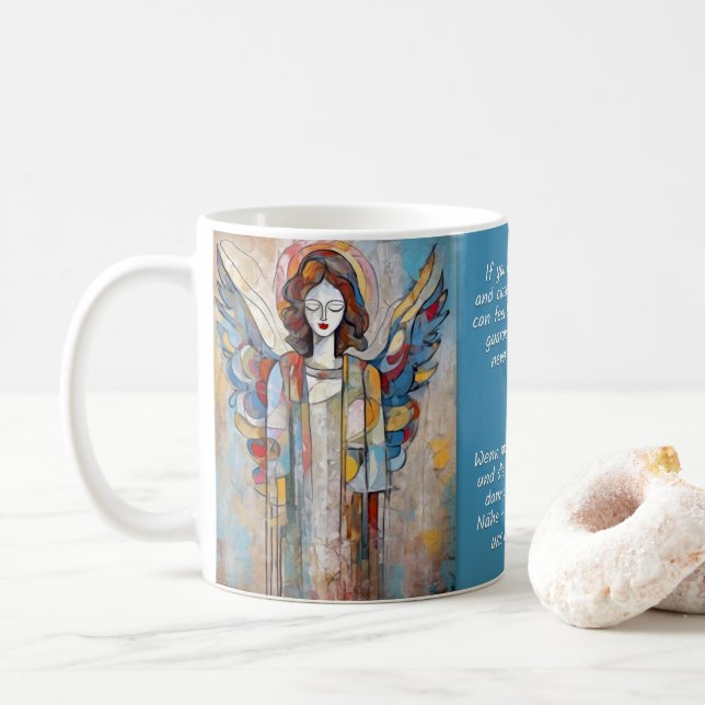Angel Art & Sayings No. 4 of 12 different Mugs Kaffeetasse (Mit Donut)
