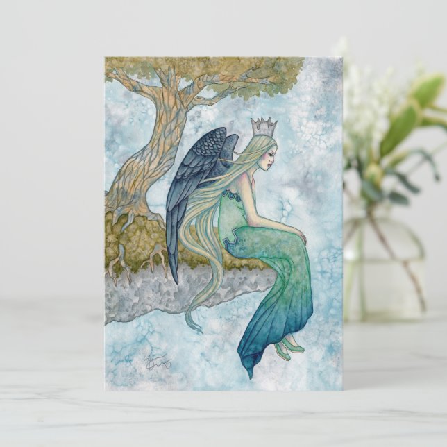 Angel Art von Holly Durr Dankeskarte (Stehend Vorderseite)