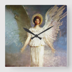 "Angel at Noon" von Abbott Thayer Quadratische Wanduhr