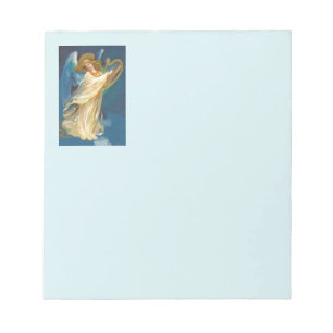 Angel auf Harfe spielen Notizblock