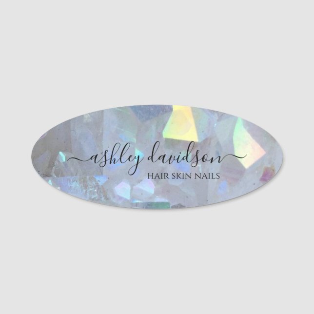 Angel Aura Quartz Beruflich Name Tag Namensschild (Vorderseite)