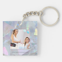 Angel Aura Quartz | Moderner Business Foto Schlüss Schlüsselanhänger