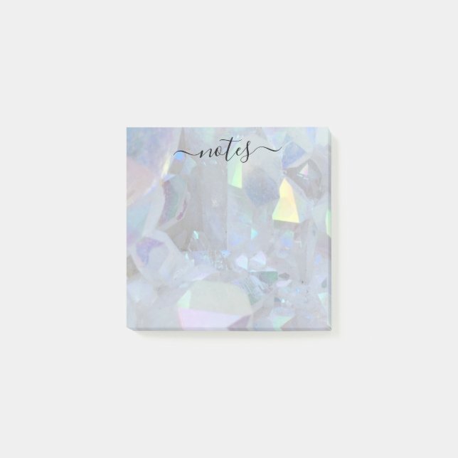 Angel Aura Quartz Modernes Glam Note Pad Post-it Klebezettel (Vorderseite)