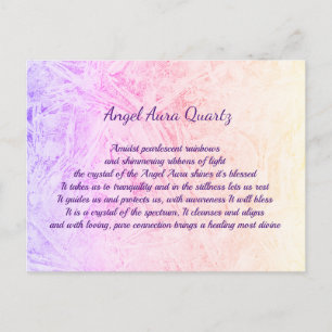 Angel Aura Quarz Kristall Design Postkarte