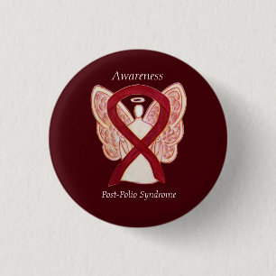 Angel Awareness Ribbon-Buttone nach dem Polio-Synd Button