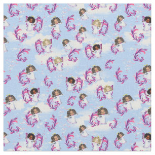 Angel Baby Girls fliegen unter Wolken Stoff