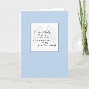 Angel Baby Wings Blue Beileid Karte